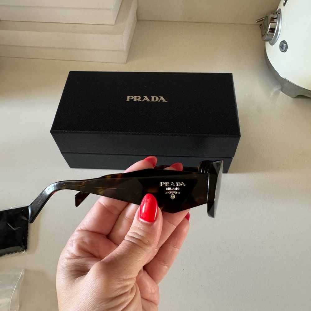Prada Irregular Rounded Sunglasses - image 7